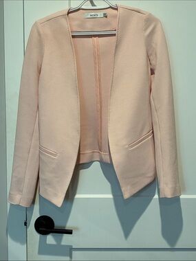 Ricki's Pale Pink Open Front Textured Work Blazer B21